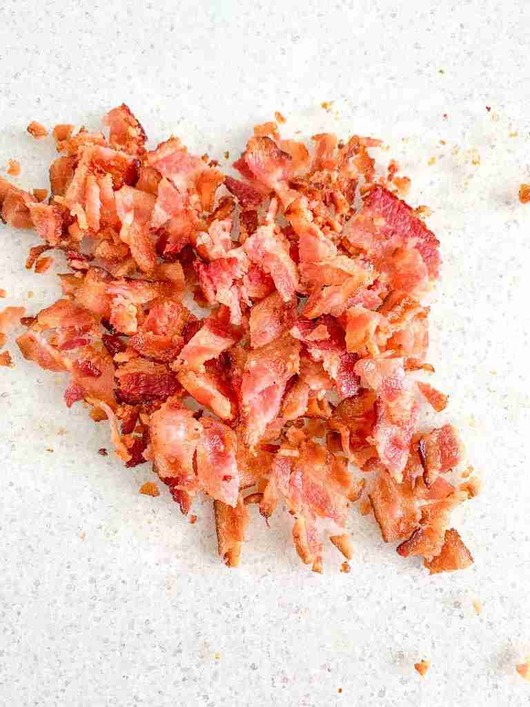 chopped bacon for maple bacon biscuits