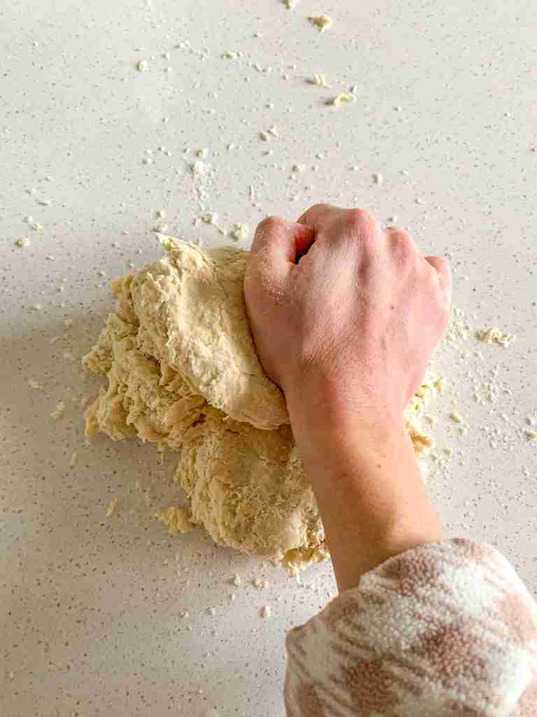 kneading dough for sourdough parker house rolls