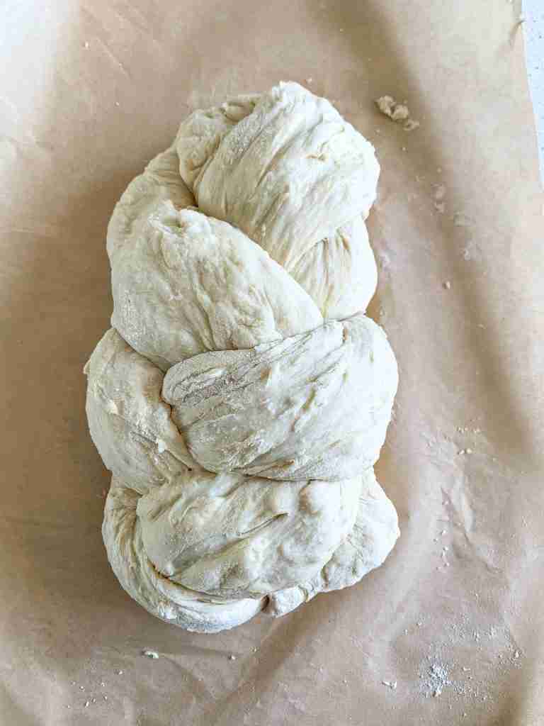 braided sourdough challah