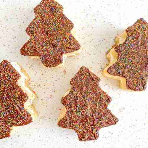 freshly baked and decorated sourdough little debbie christmas tree cakes