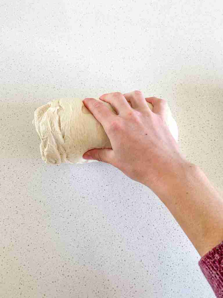 artisan sourdough loaf for beginners getting shaped