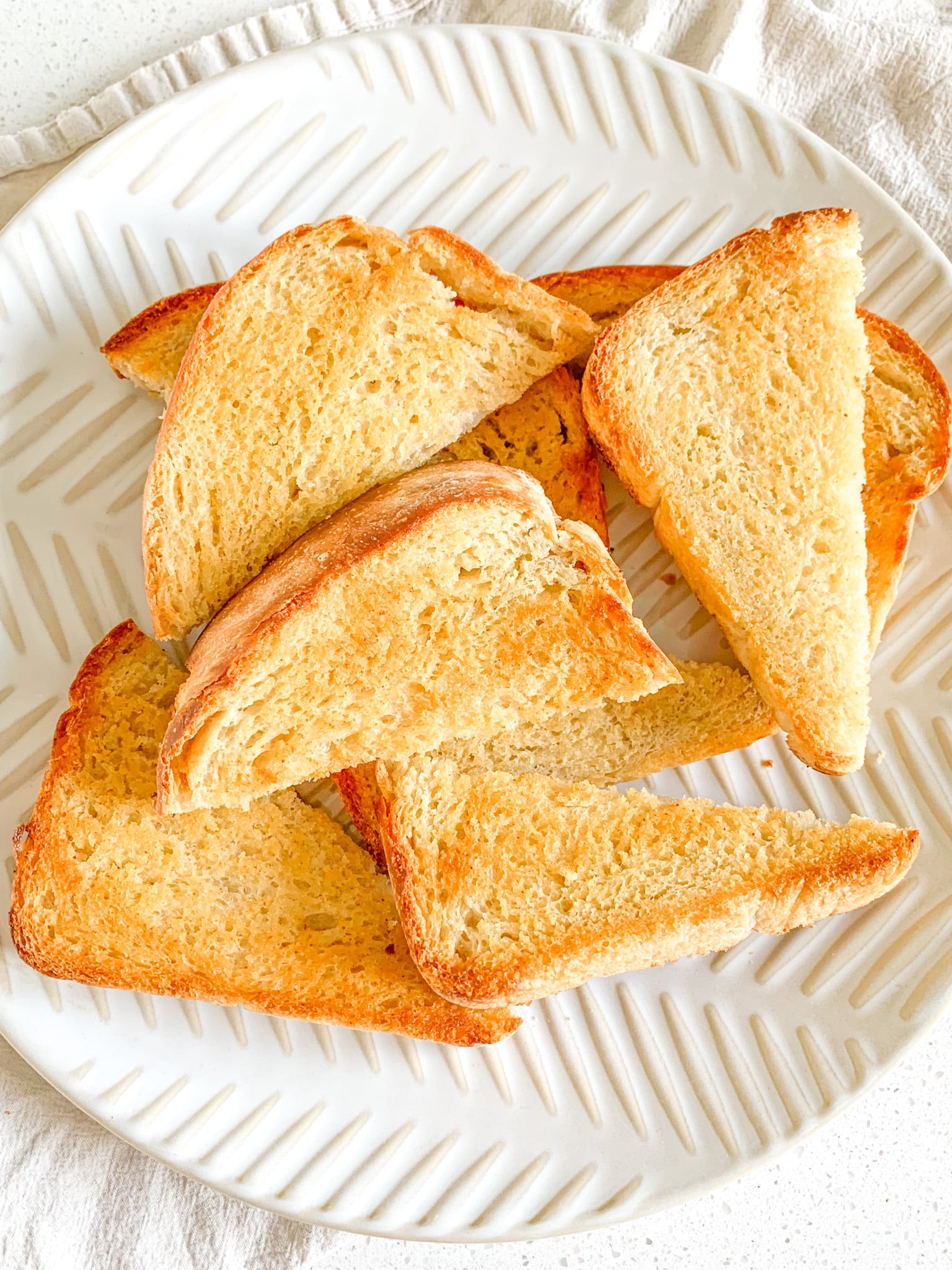 homemade sourdough texas toast sliced in half