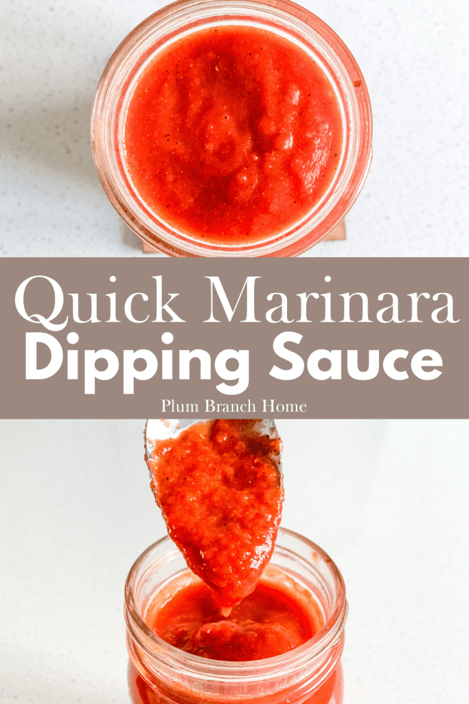pinterest graphic for marinara dipping sauce