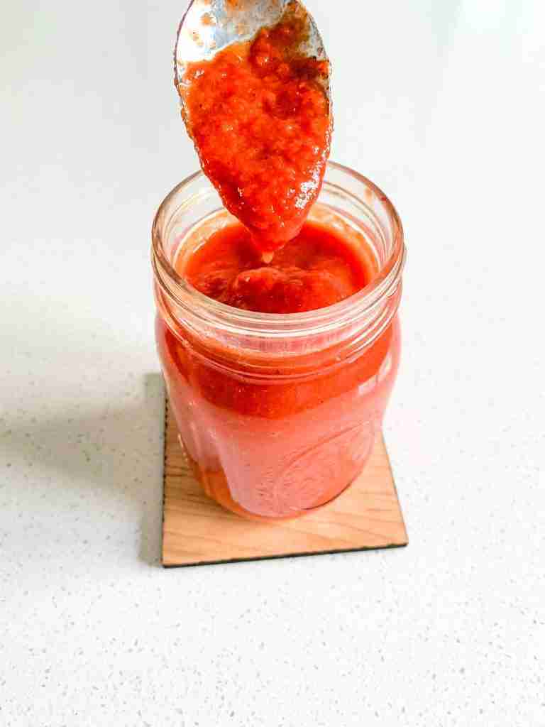 freshly made marinara dipping sauce