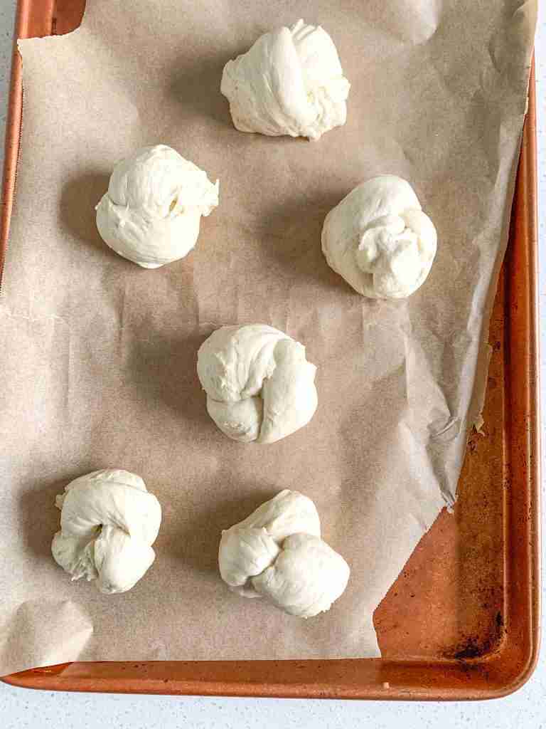 sourdough garlic knot dough ready for proofing