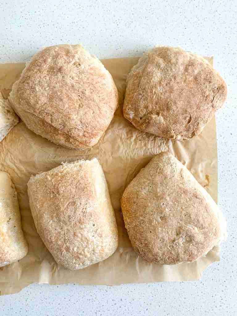 freshly baked sourdough ciabatta bread