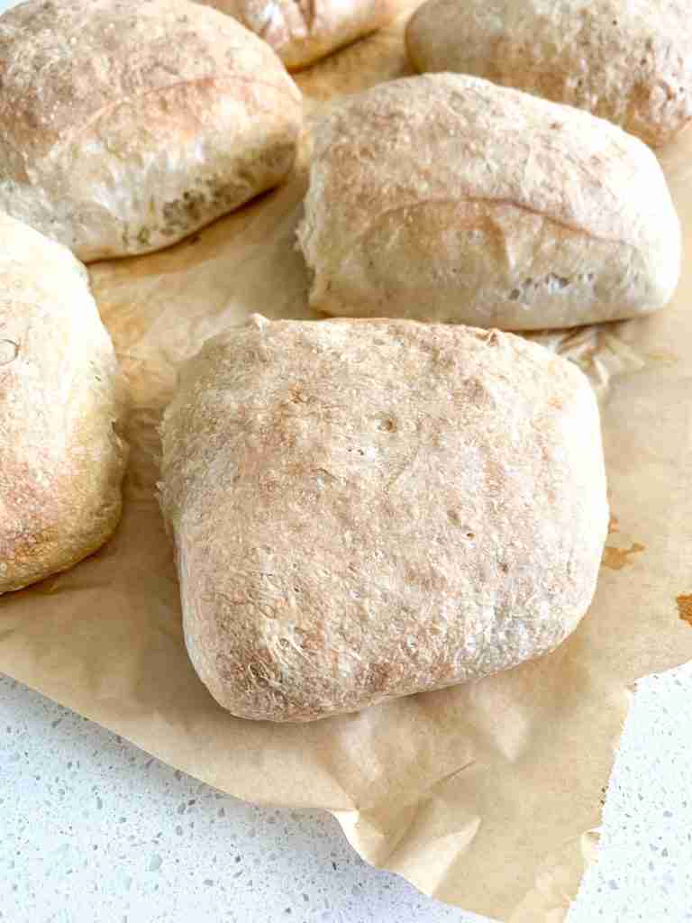 freshly baked sourdough ciabatta bread