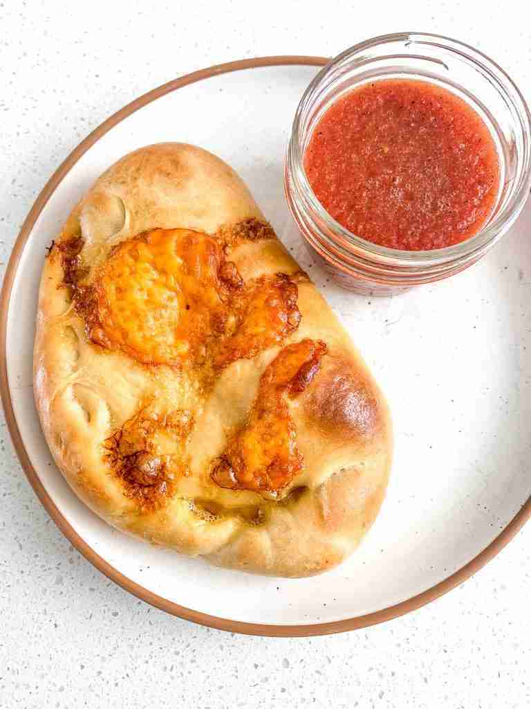 freshly baked sourdough calzones