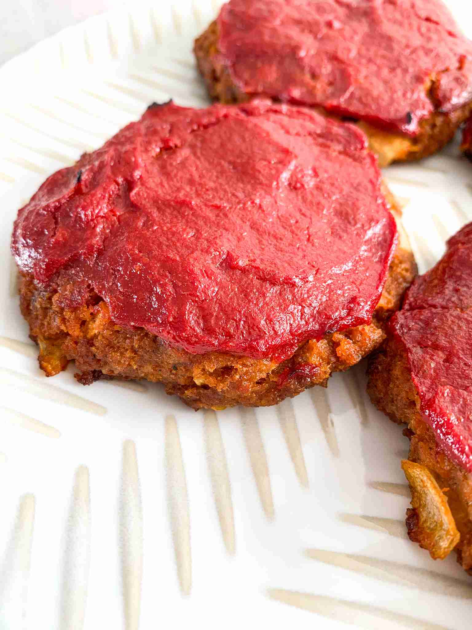freshly cooked meatloaf burgers
