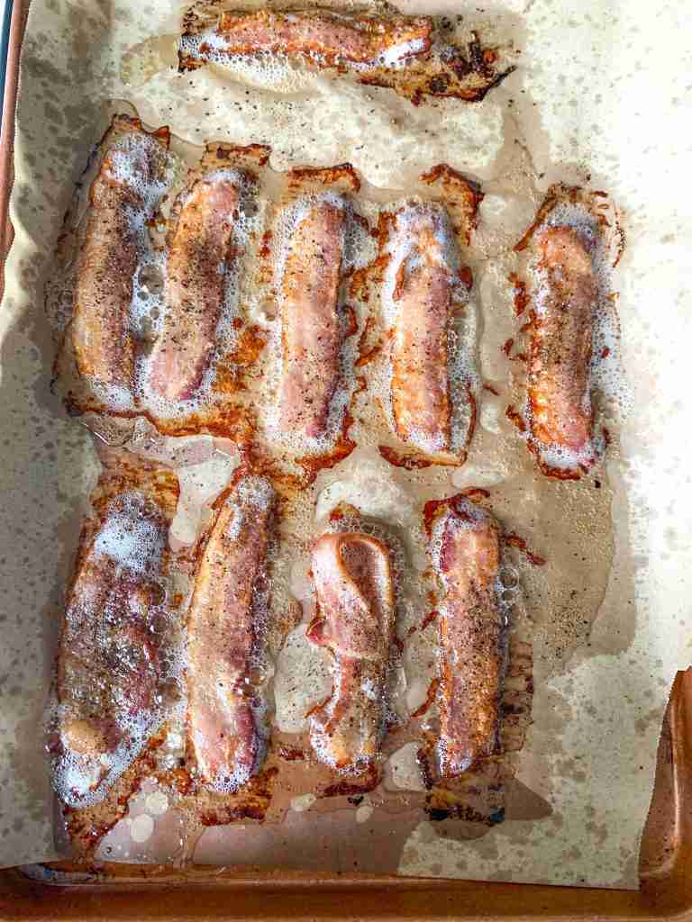 freshly baked bacon for alabama white bbq chicken bacon pizza