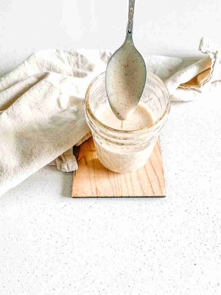 freshly made alabama white bbq sauce