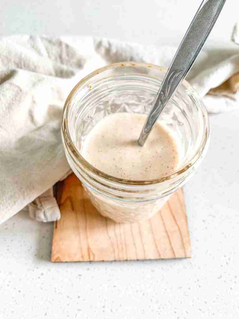 freshly made alabama white bbq sauce