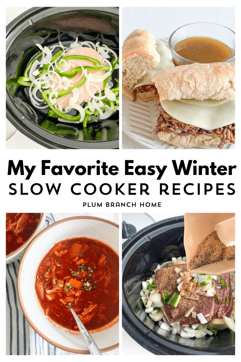 graphic for my favorite easy winter slow cooker recipes