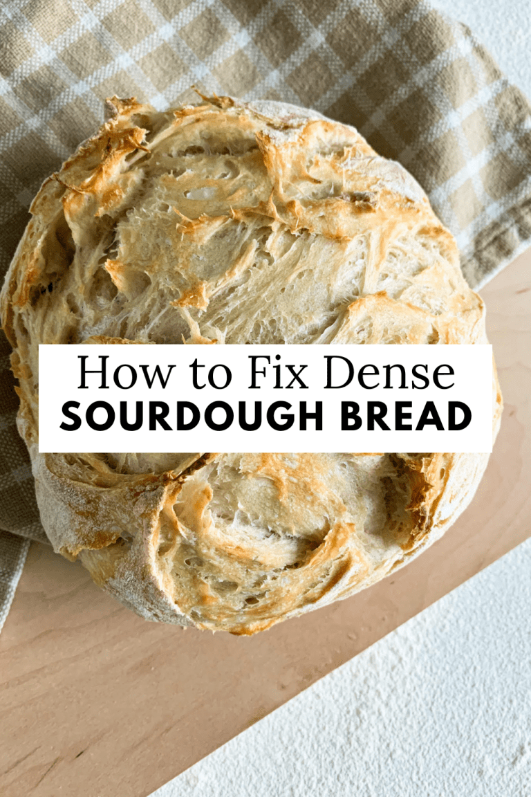 graphic for how to fix dense sourdough bread