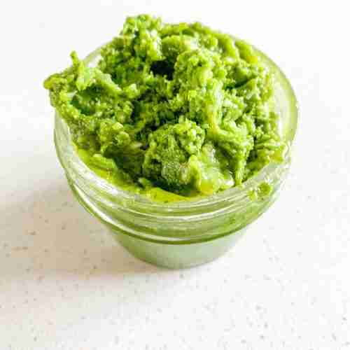 freshly made avocado oil pesto