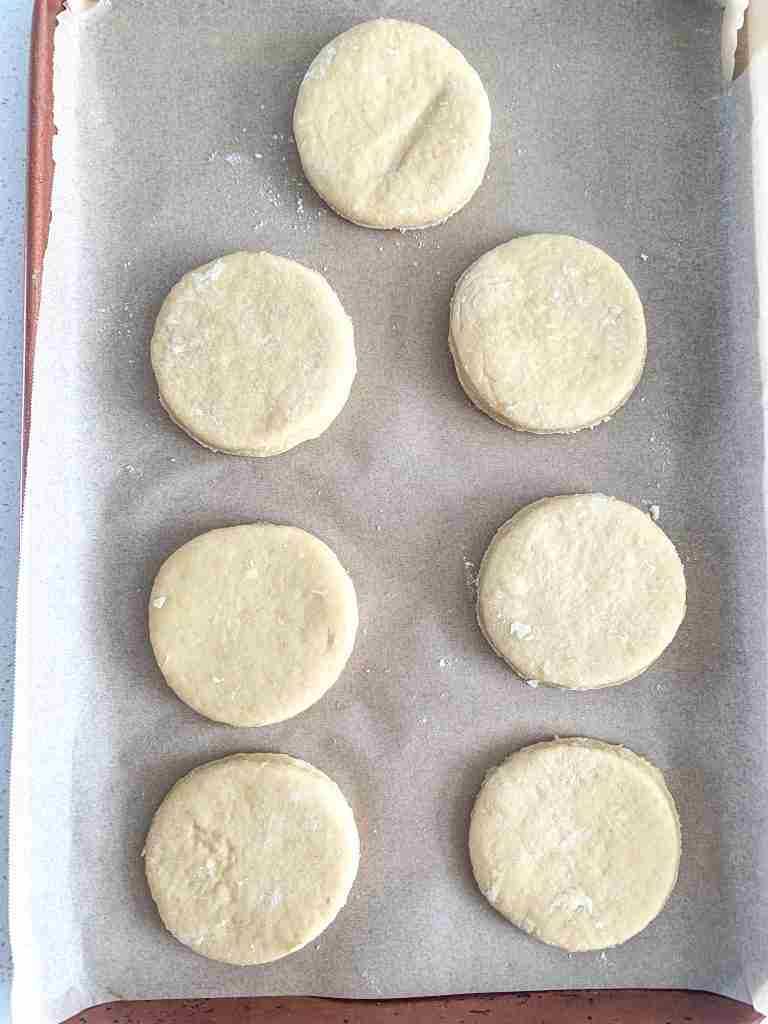 cut out sourdough lofthouse cookies ready to bake