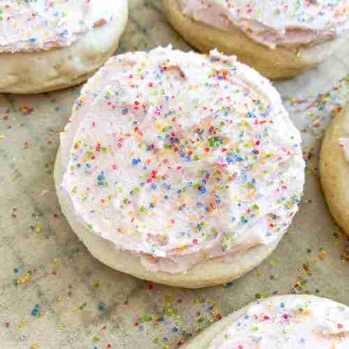 freshly baked and frosted sourdough lofthouse cookies