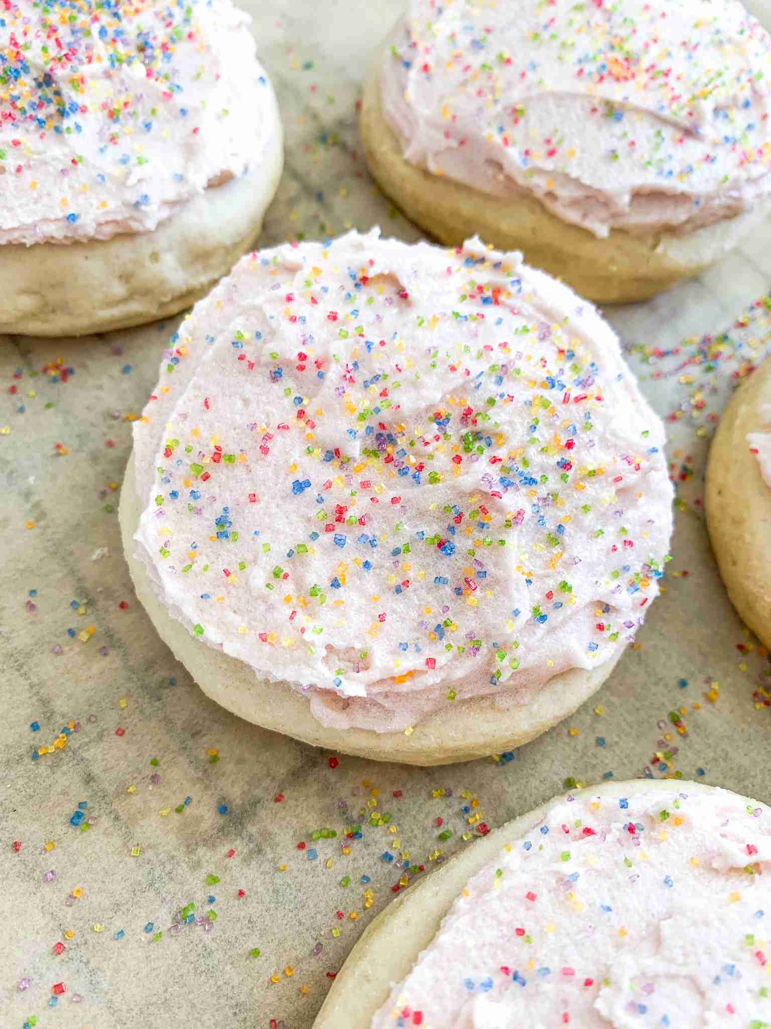 Soft Sourdough Frosted Sugar Cookies (Inspired by Lofthouse)