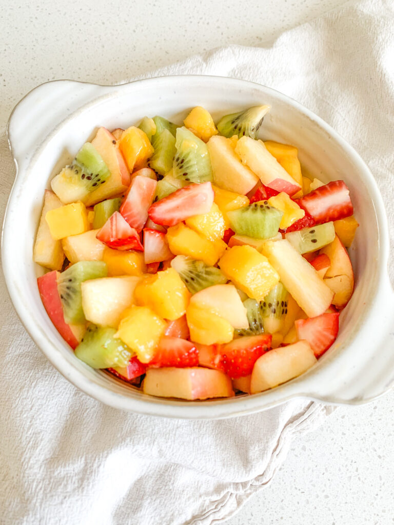 freshly made spring fruit salad