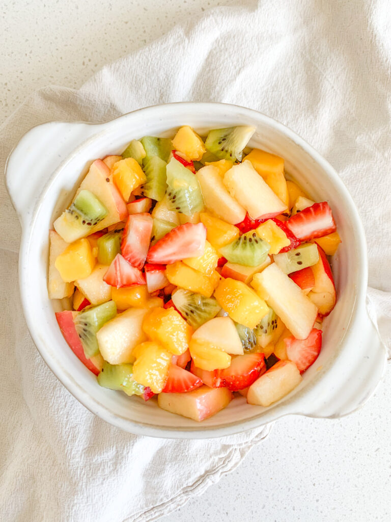 freshly made spring fruit salad