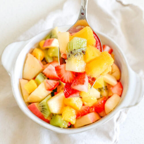 freshly made spring fruit salad
