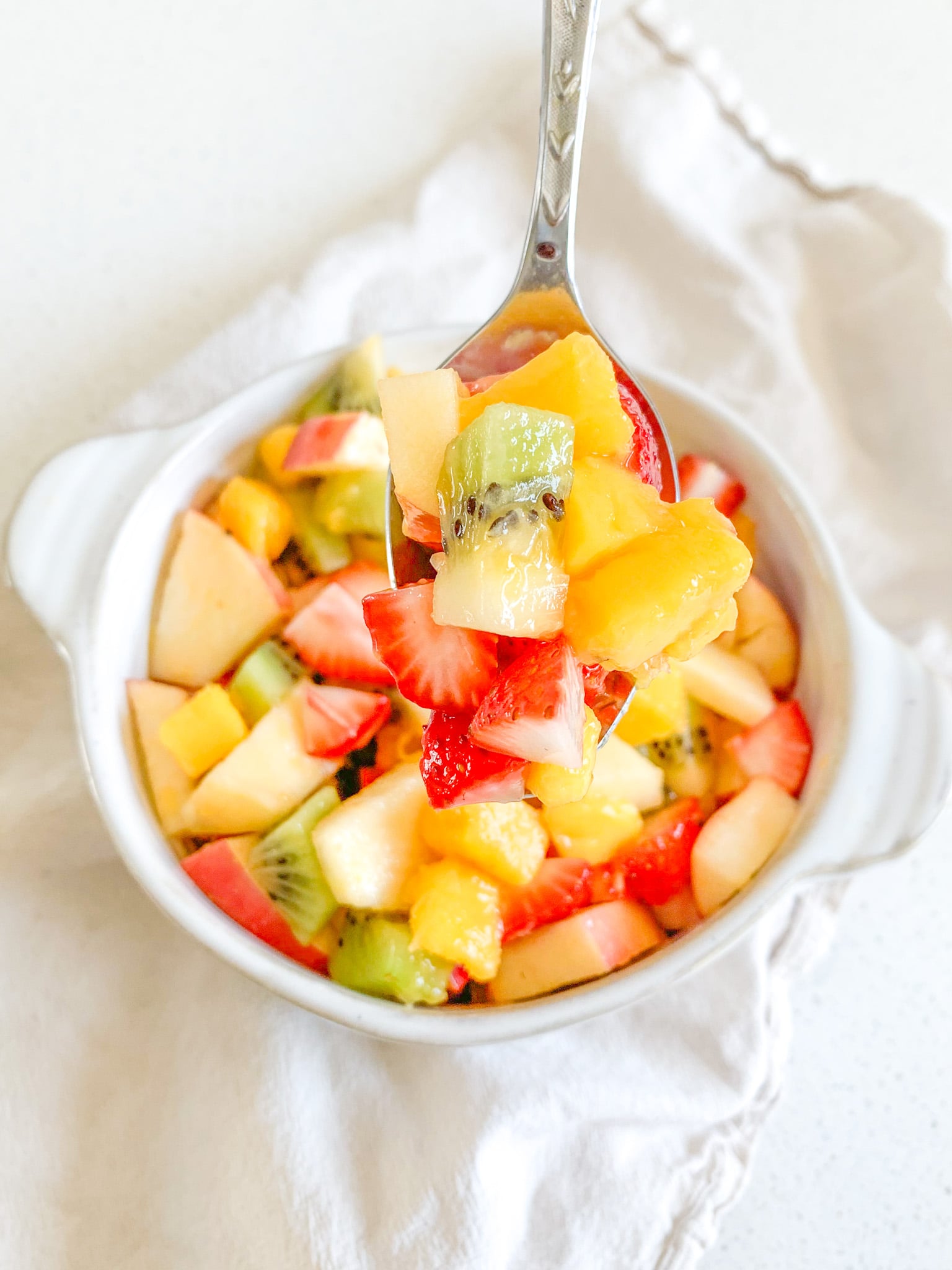 freshly made spring fruit salad