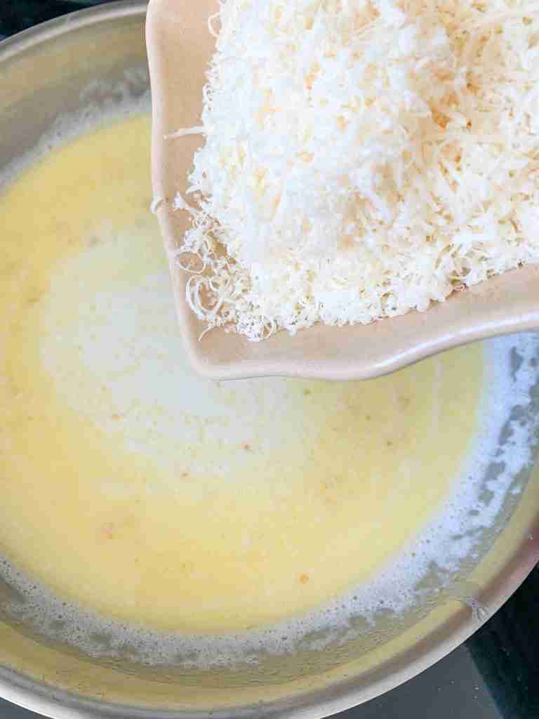 adding parmesan cheese into better than olive garden alfredo sauce