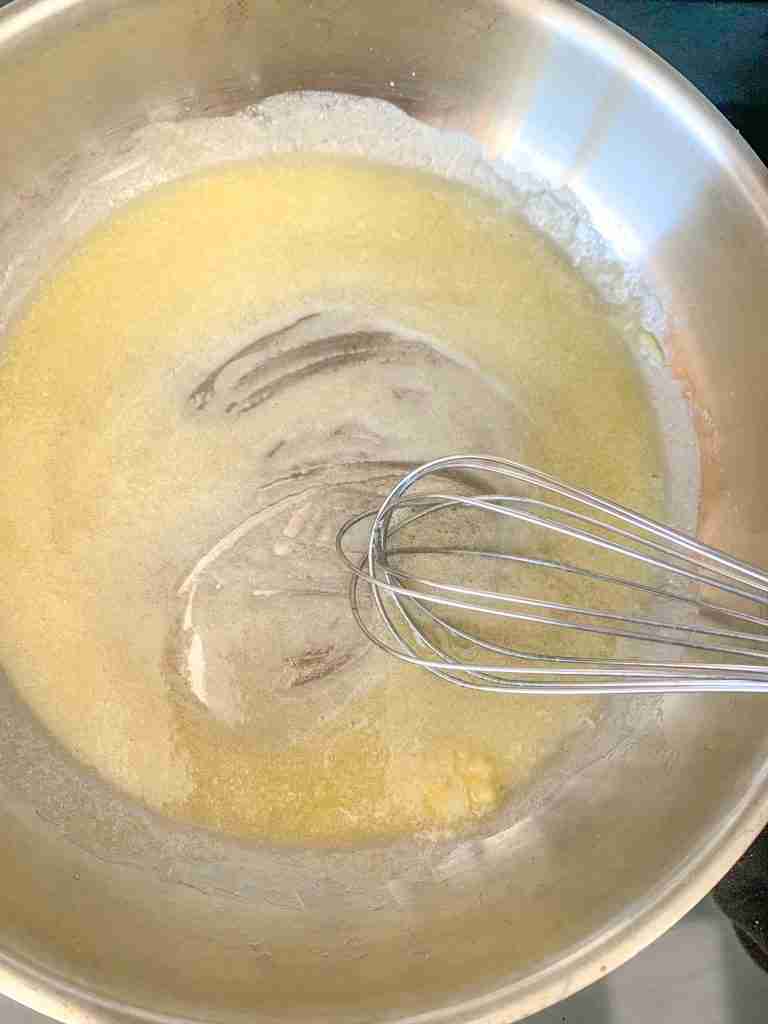 melting butter for jalapeno cheese dip