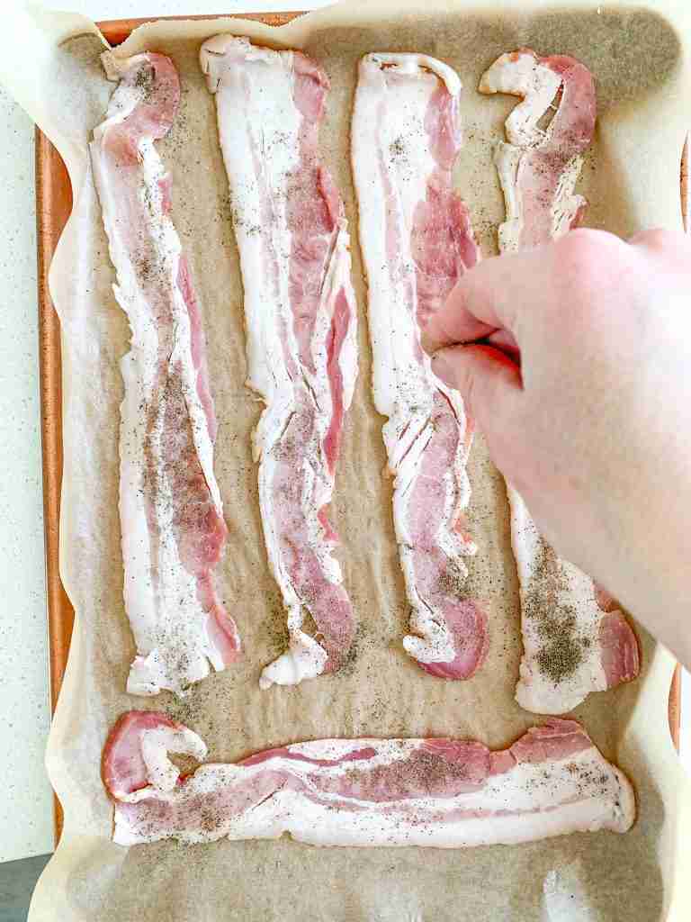 seasoning bacon for sourdough breakfast sandwiches