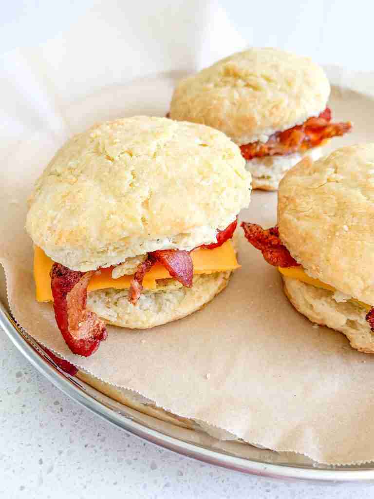 freshly made sourdough breakfast sandwiches