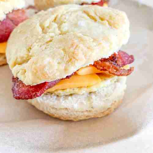 freshly made sourdough breakfast sandwiches