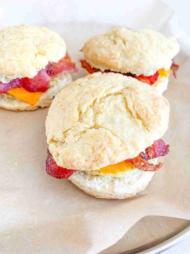 freshly made sourdough breakfast sandwiches