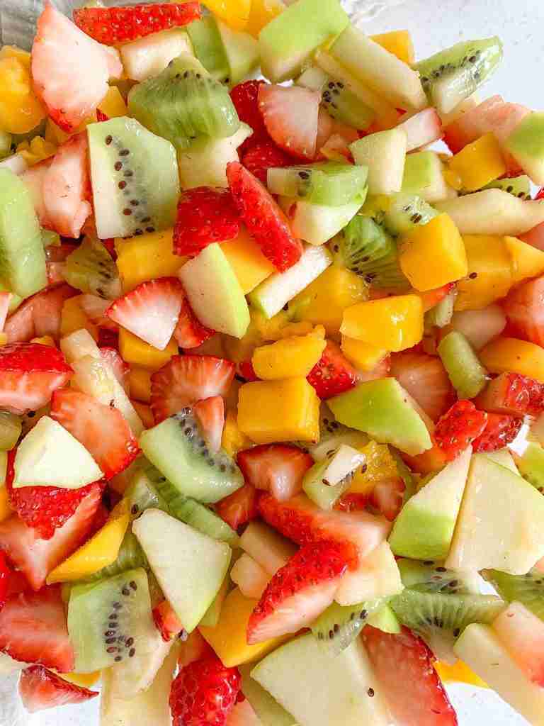 freshly made spring fruit salad