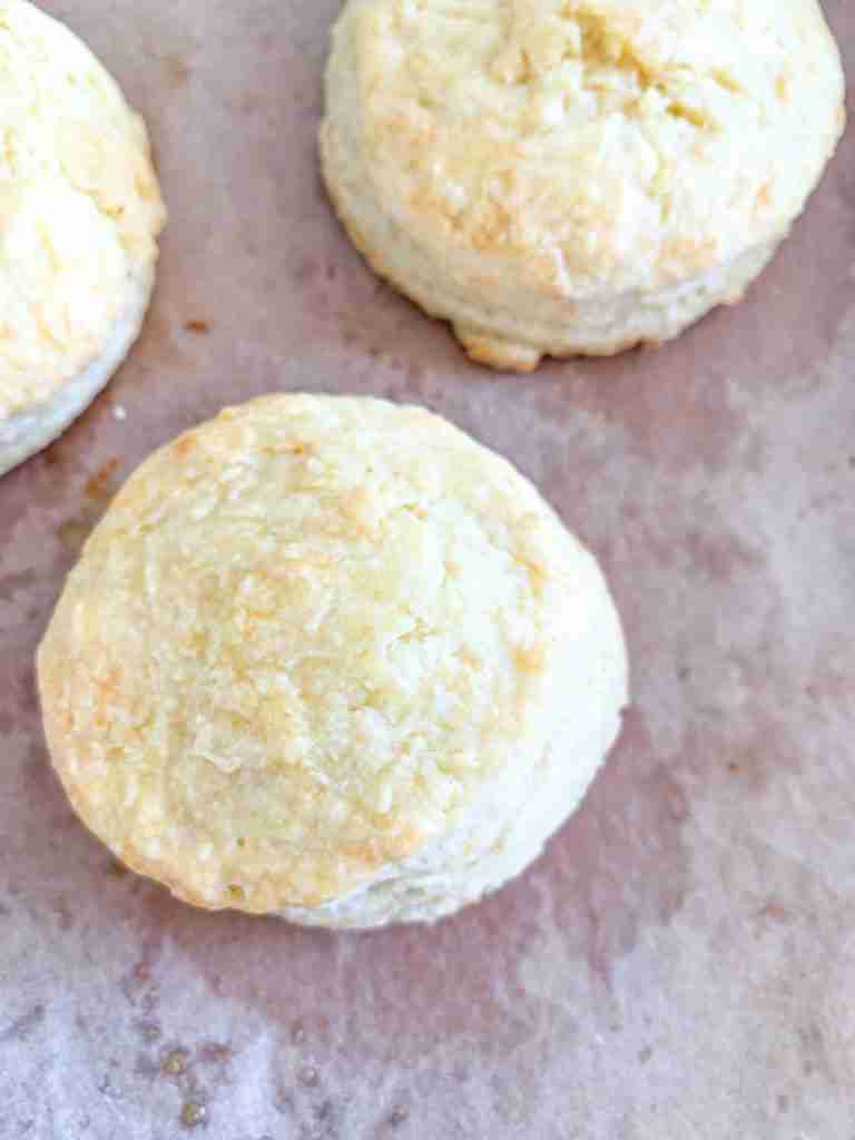 freshly baked sourdough buttermilk biscuits