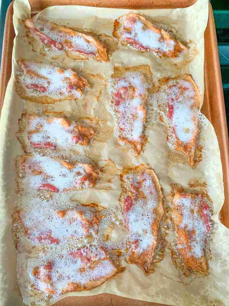 bacon finishing up the cooking process