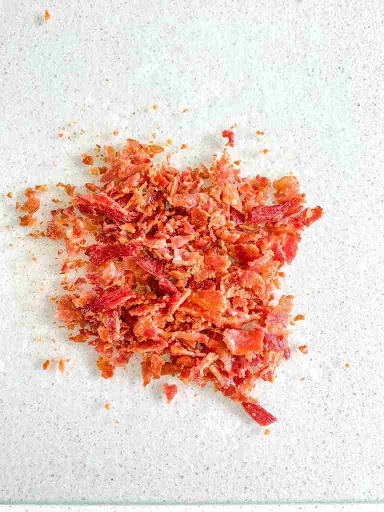 bacon chopped for bacon cheese grits