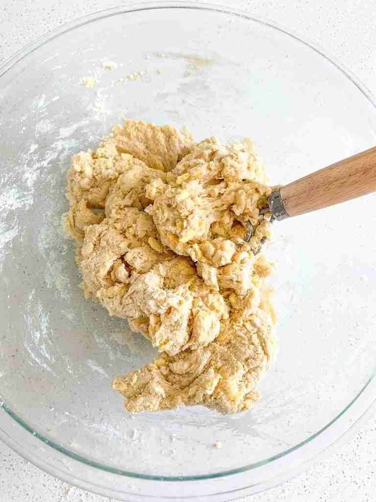 mixed sourdough lemon scones dough