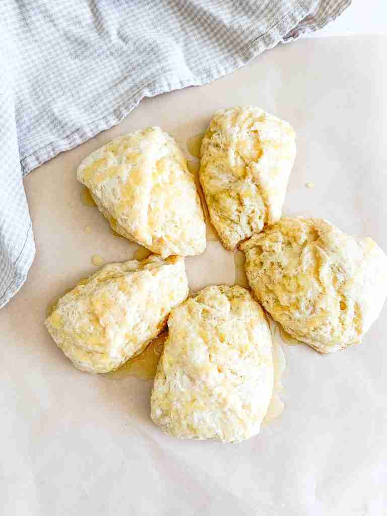 freshly baked sourdough lemon scones