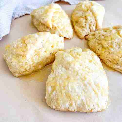 freshly baked sourdough lemon scones