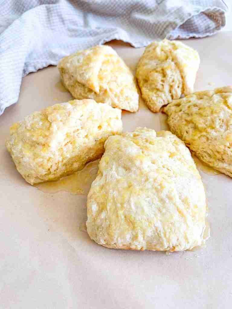 freshly baked sourdough lemon scones