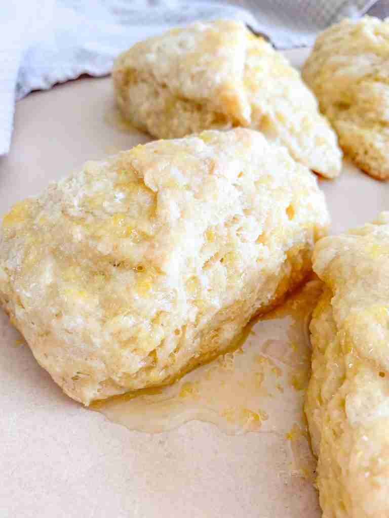 freshly baked sourdough lemon scones