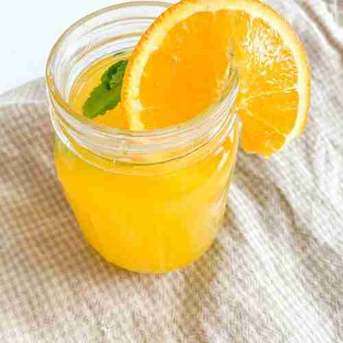 freshly made mint julep punch in a glass