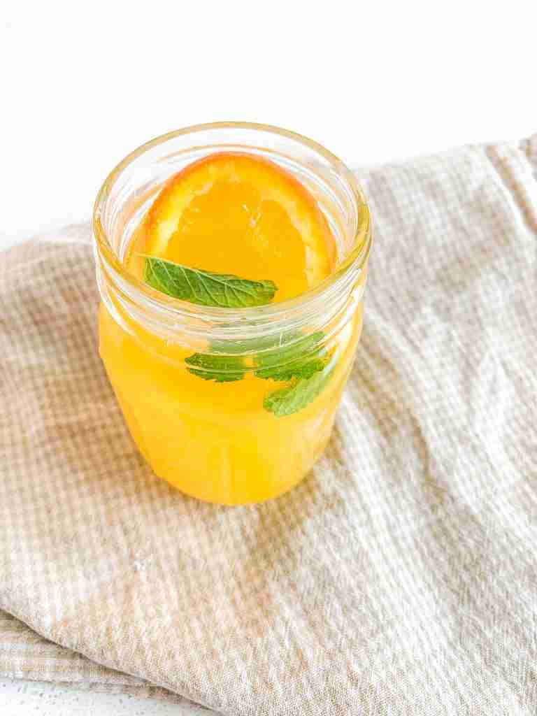 freshly made mint julep punch in a glass