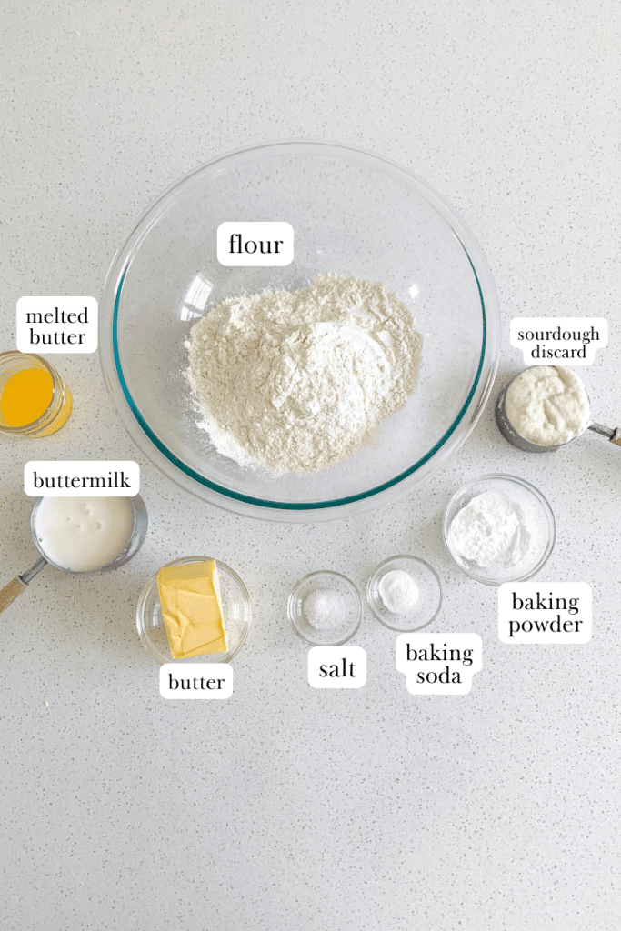 sourdough buttermilk biscuits labeled ingredients