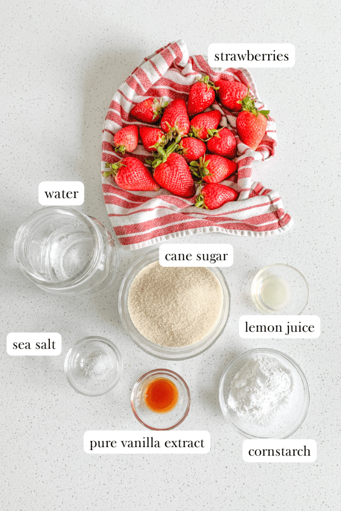 Homemade Strawberry Glaze (for Angel Food Cake) ingredients