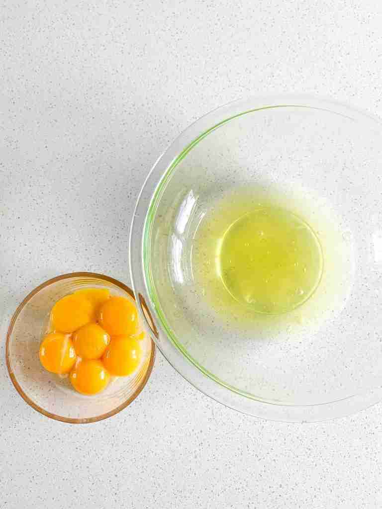 egg yolks and white separated for sourdough angel food cake