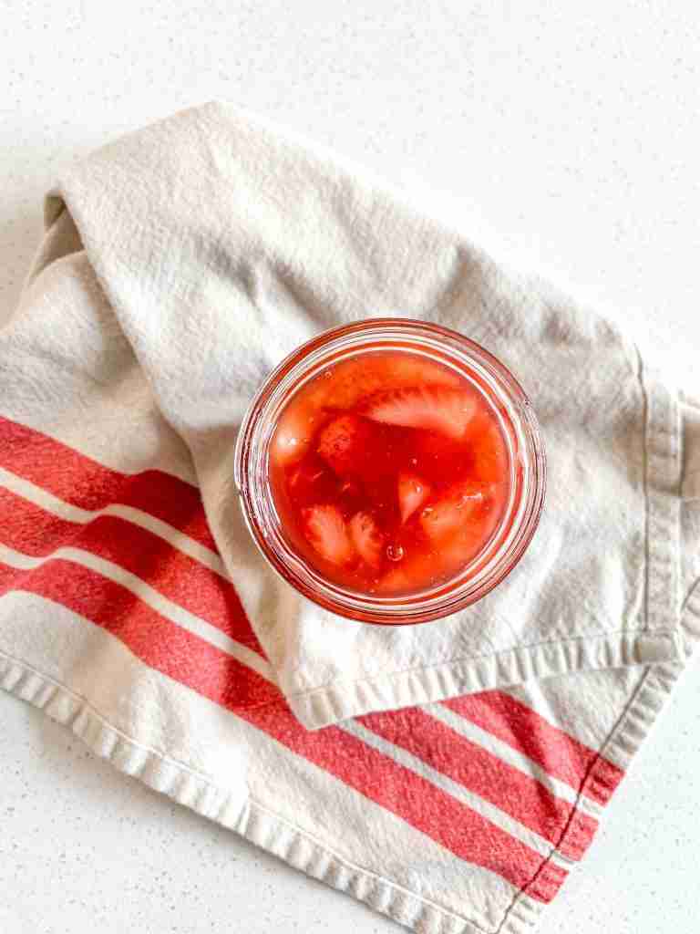 freshly made Homemade Strawberry Glaze (for Angel Food Cake)