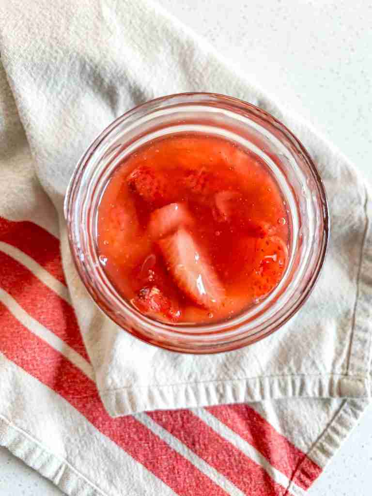freshly made Homemade Strawberry Glaze (for Angel Food Cake)