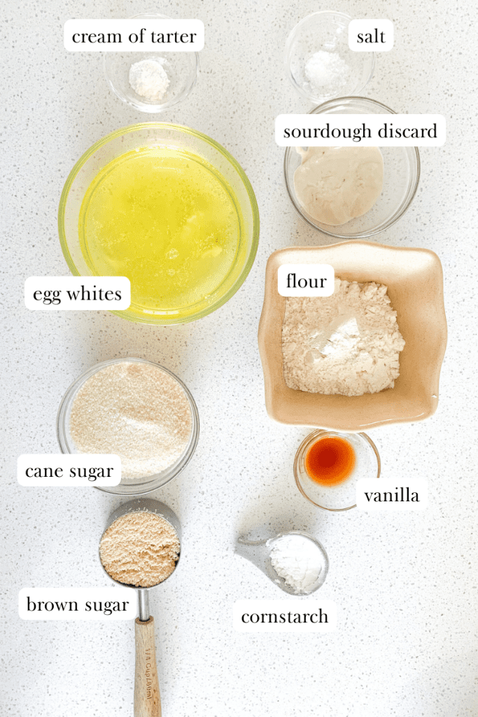 sourdough angel food cake labeled ingredients
