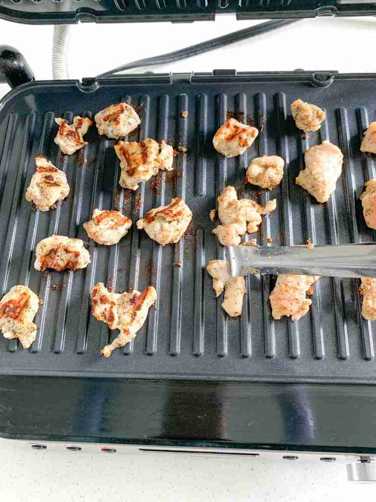 grilling chicken bites